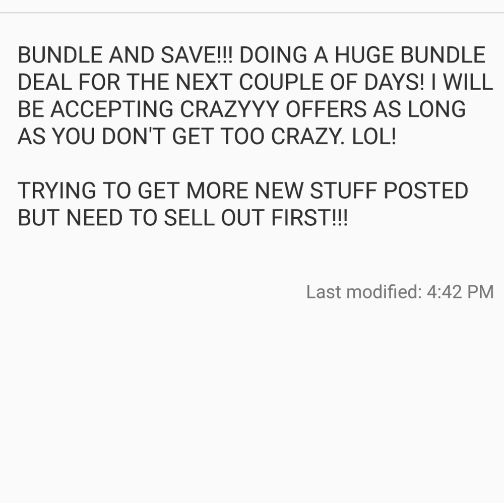 BUNDLE DEALS!!